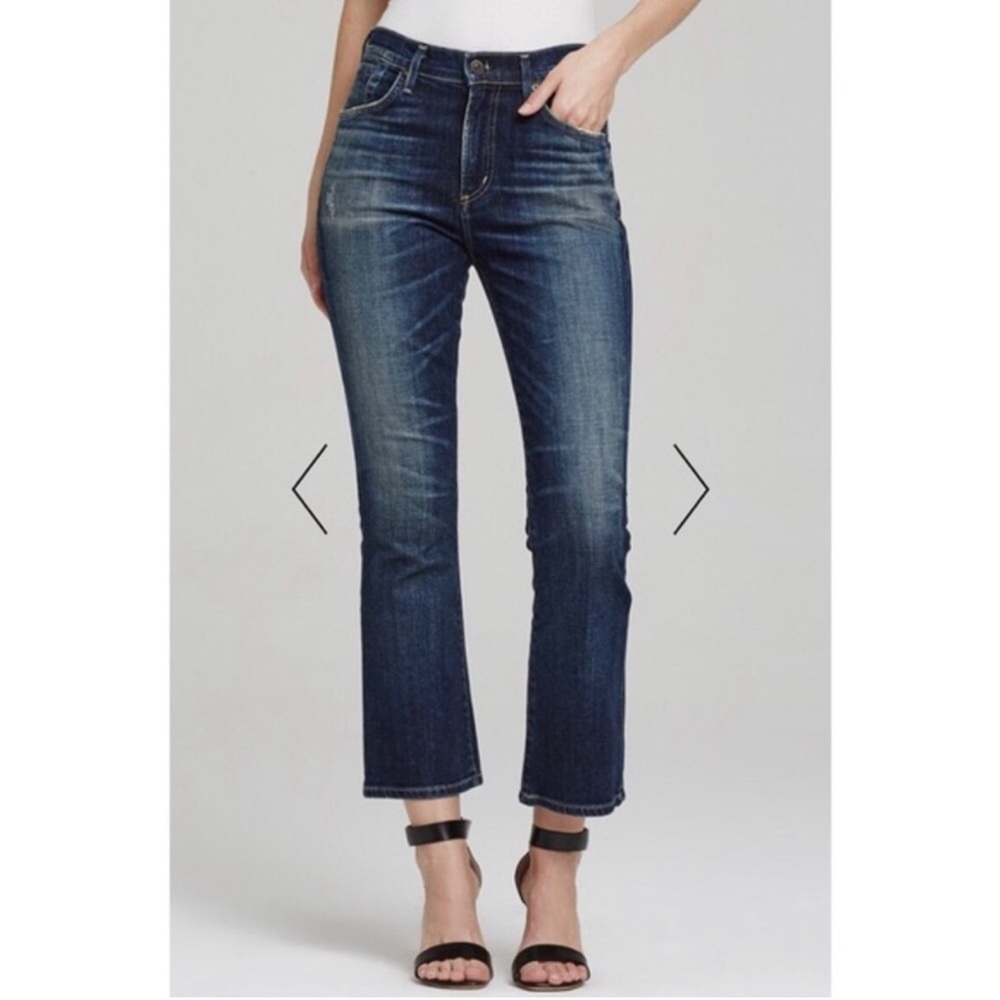 Citizens of Humanity Fleetwood Crop High Rise Flare Jeans Premium Vintage 28